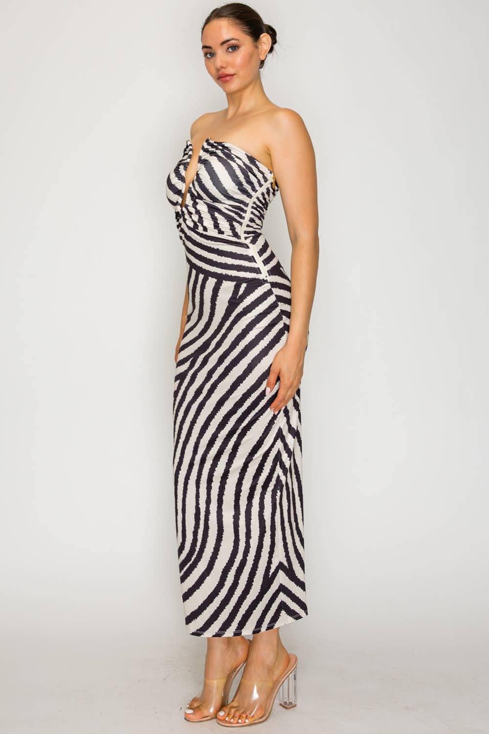 Best Life Strapless Midi Dress
