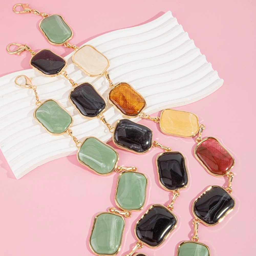 Marble Stone Gold Chain Belt