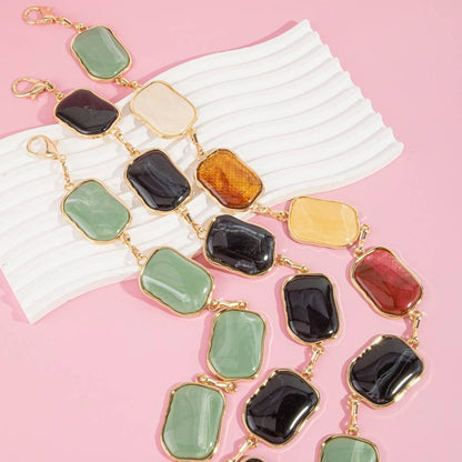 Marble Stone Gold Chain Belt