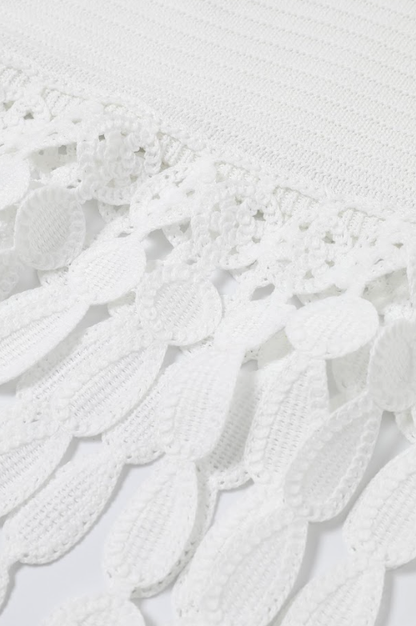 Knit Skirt with Fringe Detail