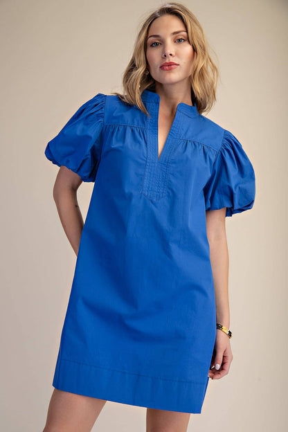 China Bubble Sleeve Mini Dress