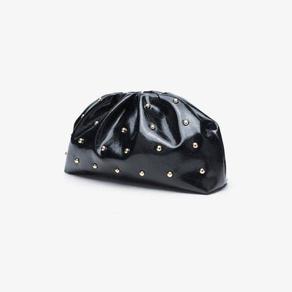 Studded  Rouched Evening Handbag