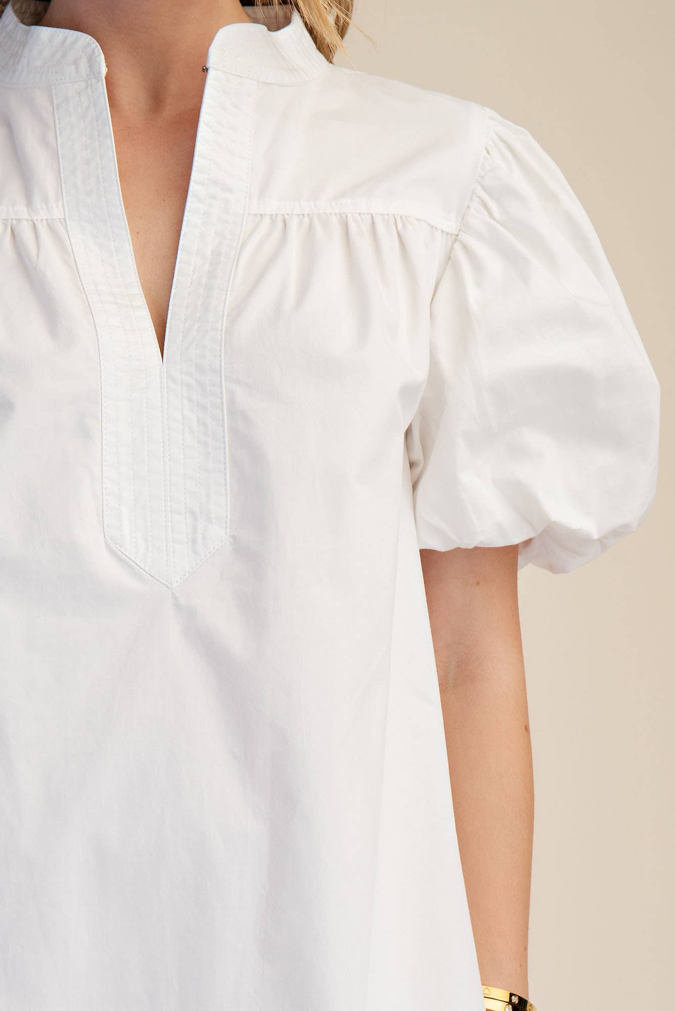 China Bubble Sleeve Mini Dress