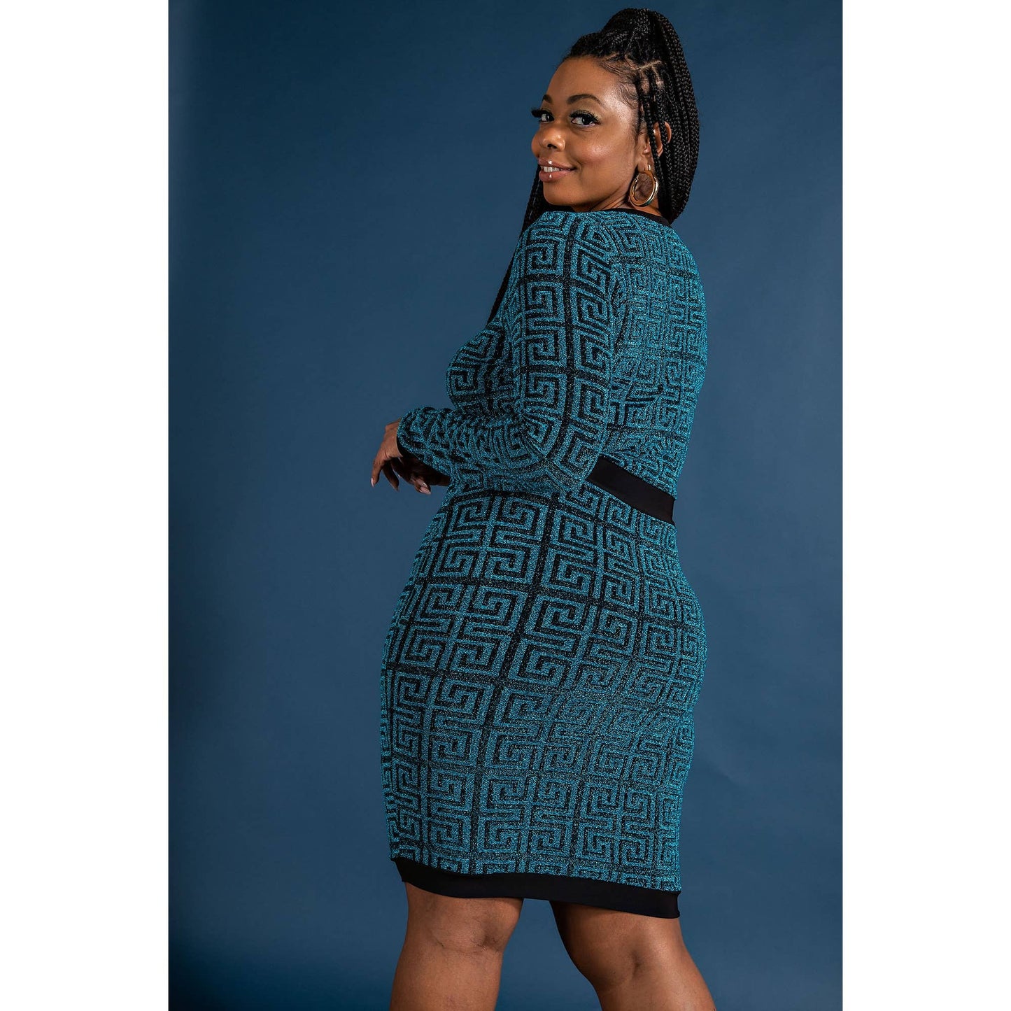 Monte Monogram-pattern zip-up dress