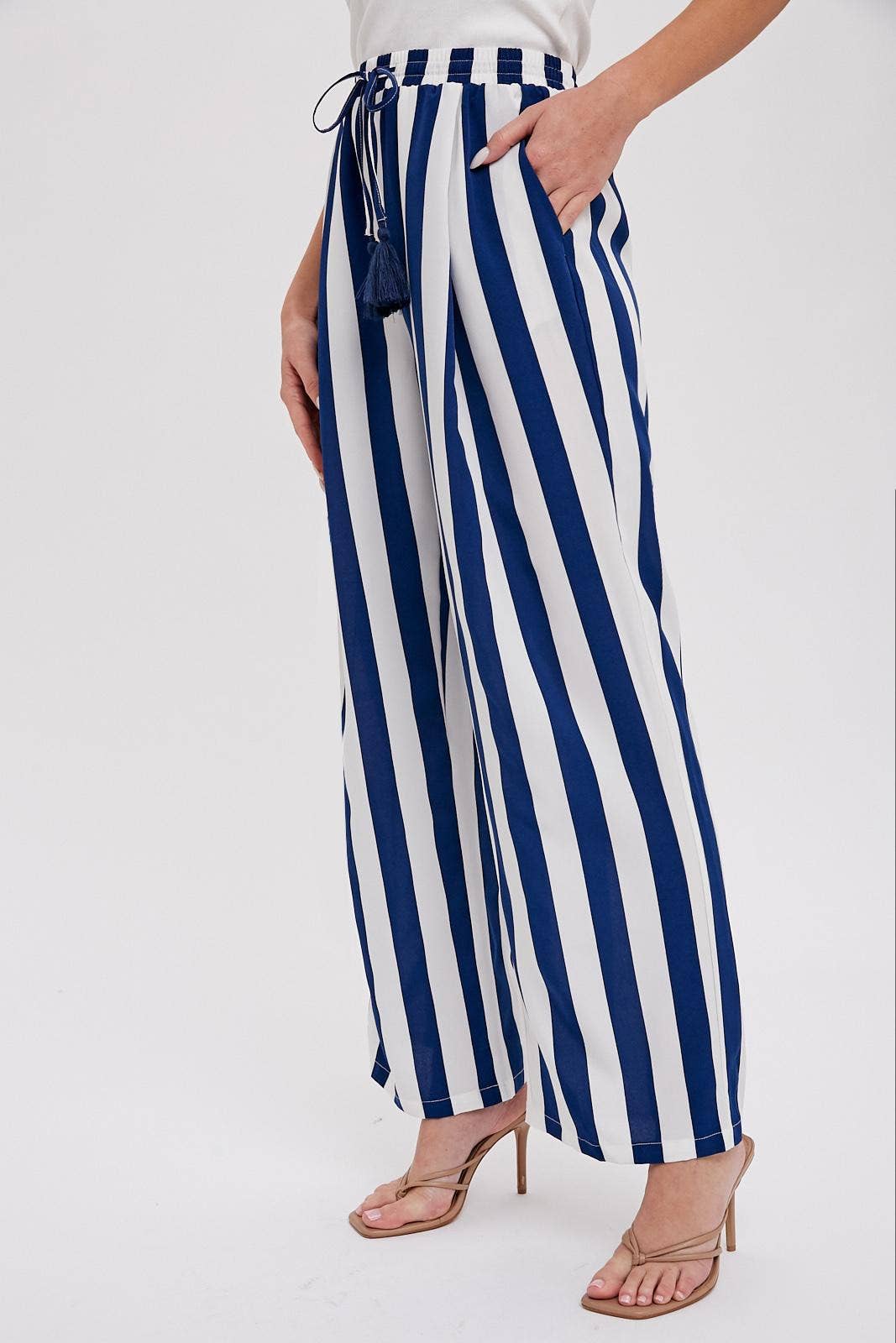 Stripe Wide Leg Pants