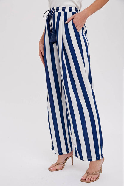 Stripe Wide Leg Pants