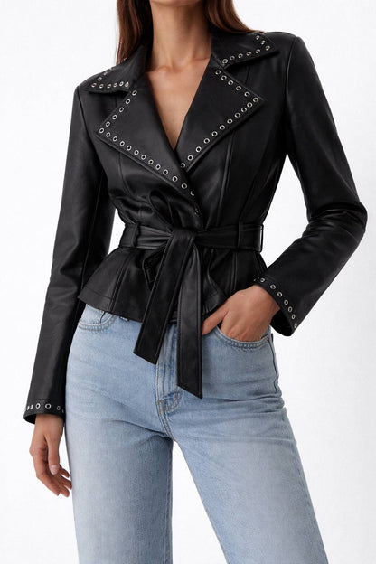 Probation Vegan Leather Wrap Jacket by Coalition