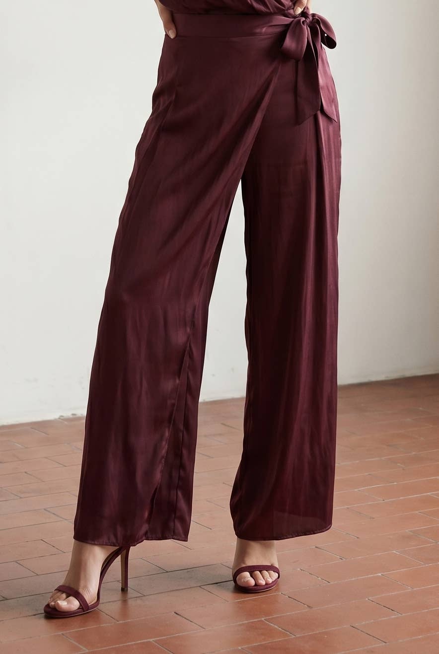 Jasmine Wrap Trousers with Tie by Edit By Nine