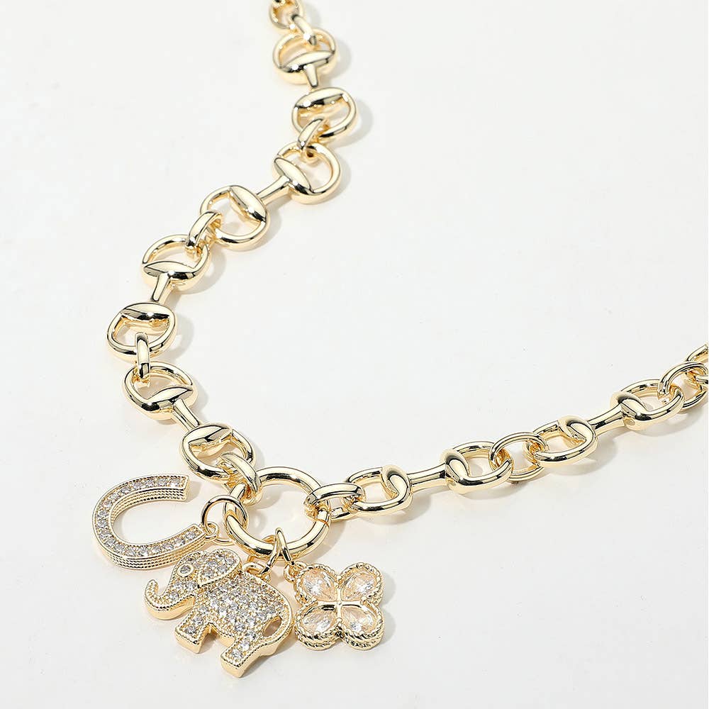 14K Gold Plated Good Luck Chain Necklace