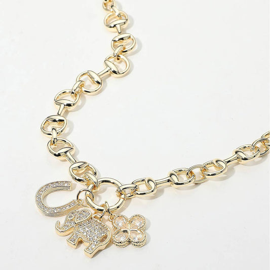 14K Gold Plated Good Luck Chain Necklace