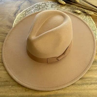 Vegan Felt Panama Hat W/Ribbon