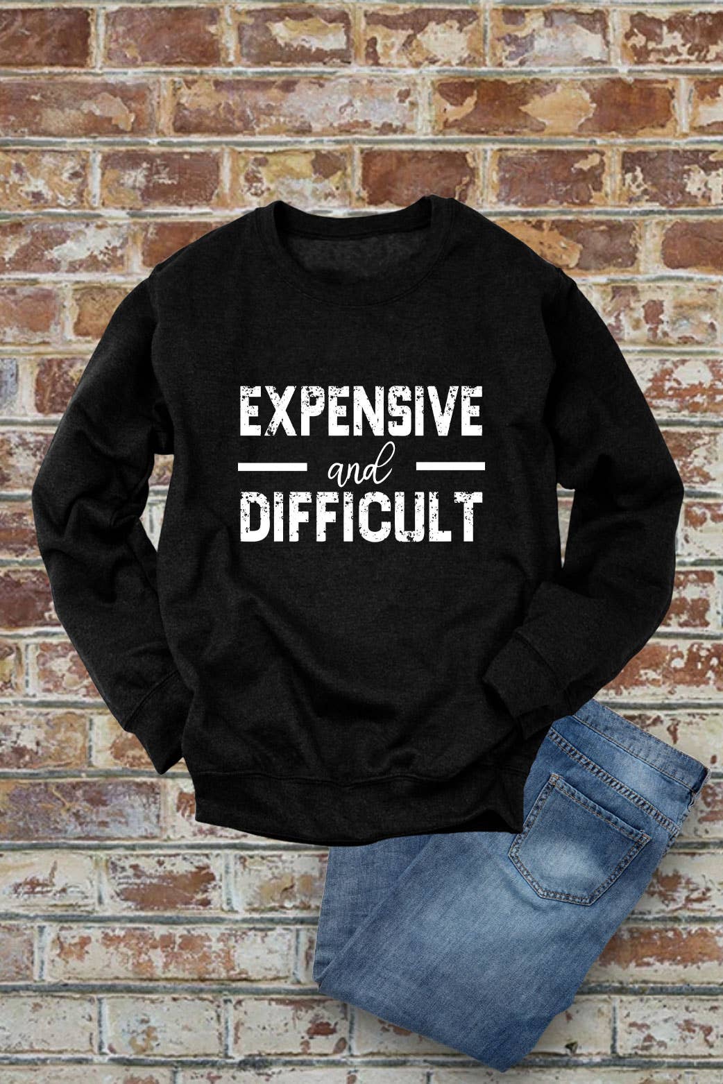 Expensive and Difficult, Unisex Crewneck Fleece Sweatshirts