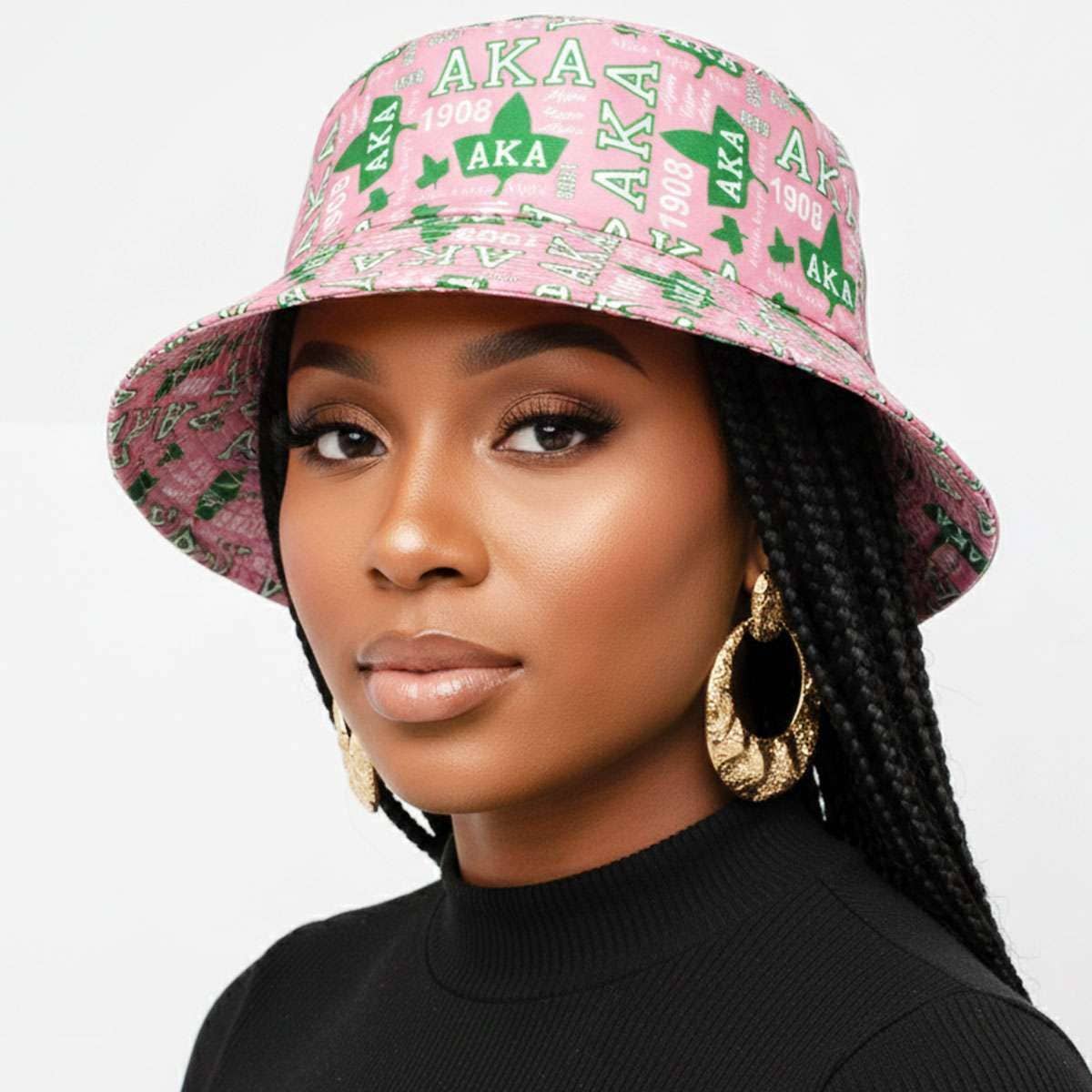 AKA Sorority Pride Graphic Print Bucket Hat