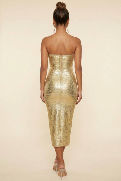 Aleatha Bandage Midi Dress by Hers & Mine