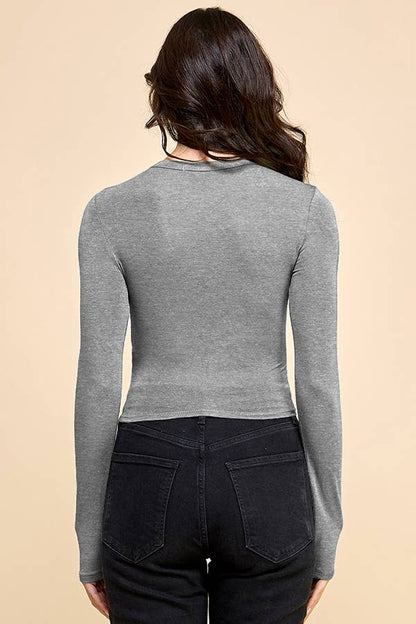 FLAWLESS ASYMMETRICAL CUT OUT FRONT TOP