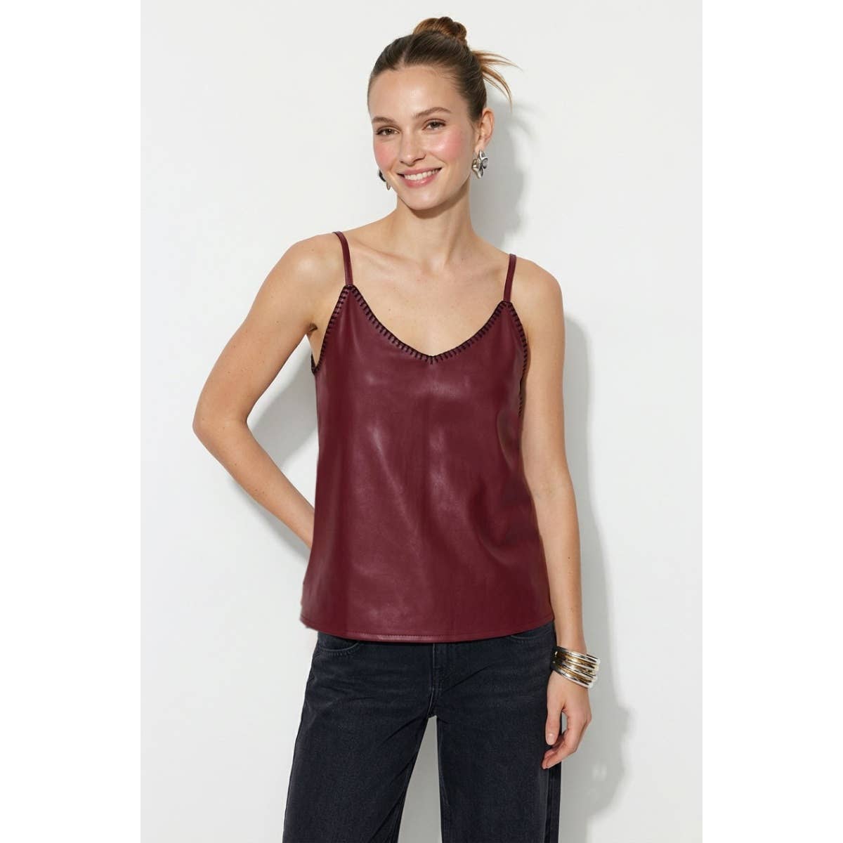 Vegan Leather Cami by Naked Zebra
