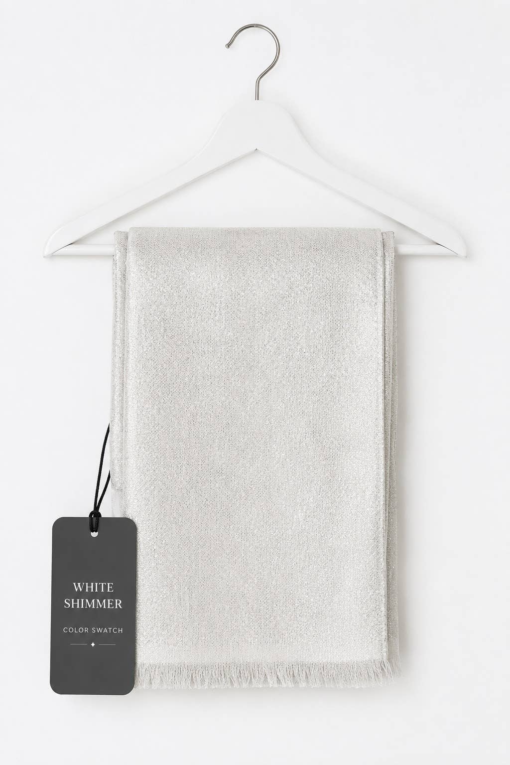 Metallic Shawl Wrap – Sparkle Fringe Oblong Evening