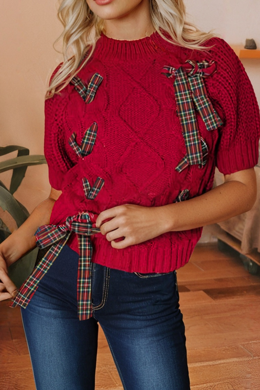 Christmas Braided  Sweater