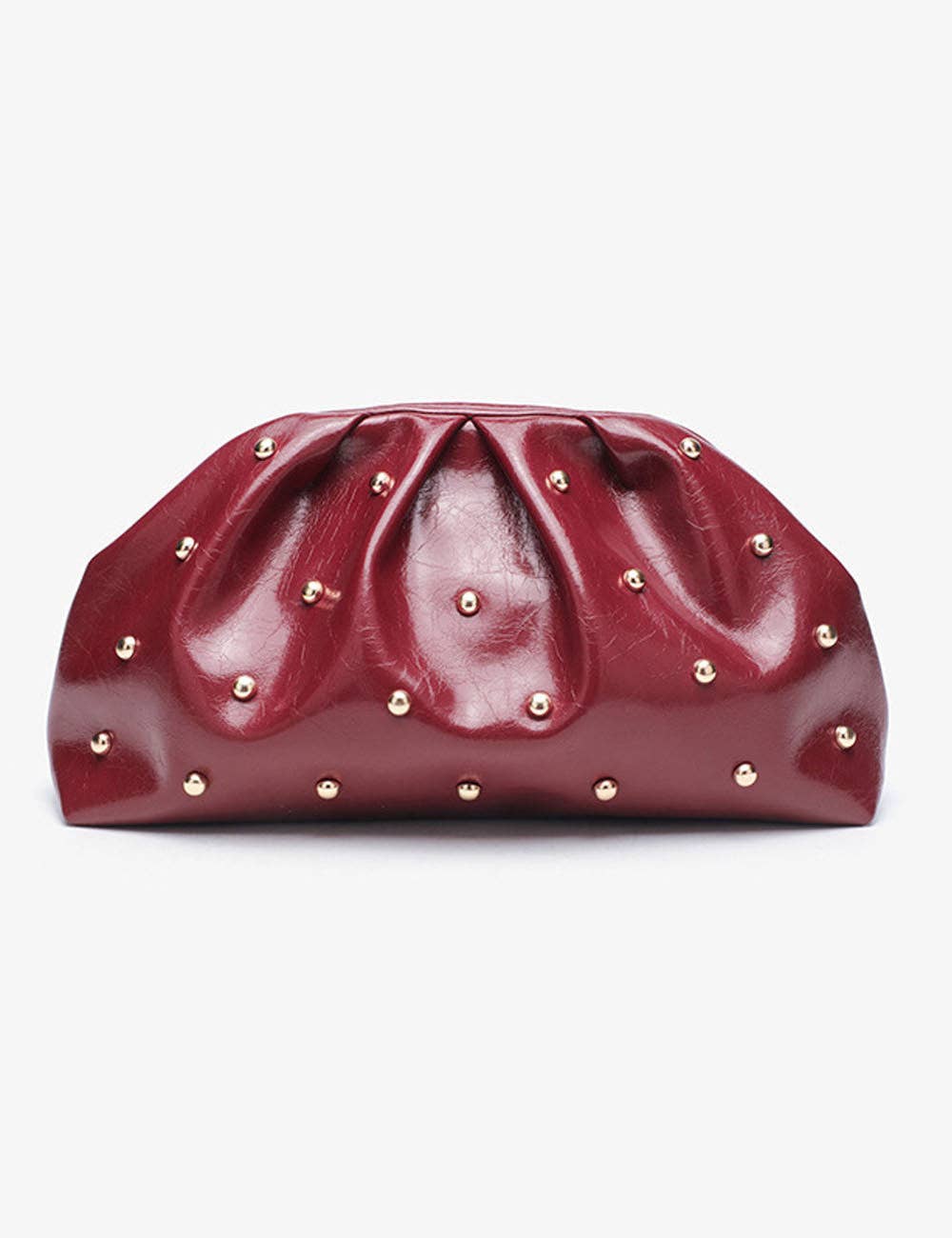 Studded  Rouched Evening Handbag