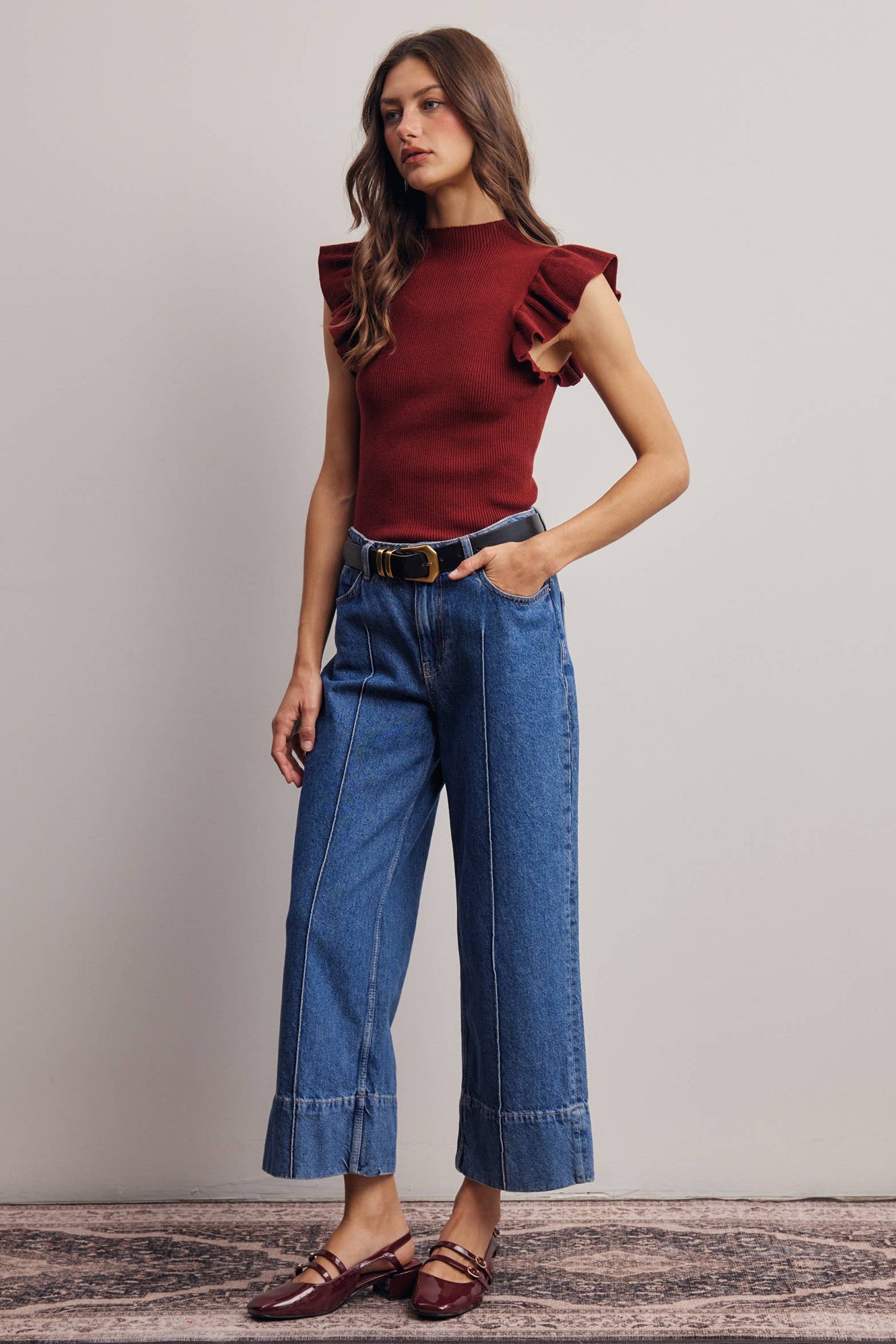 Cameo Ruffle Top By Forte