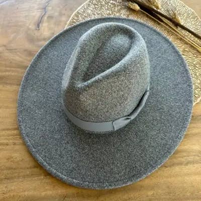 Vegan Felt Panama Hat W/Ribbon