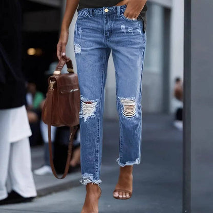 Slim Fit Ripped Jeans