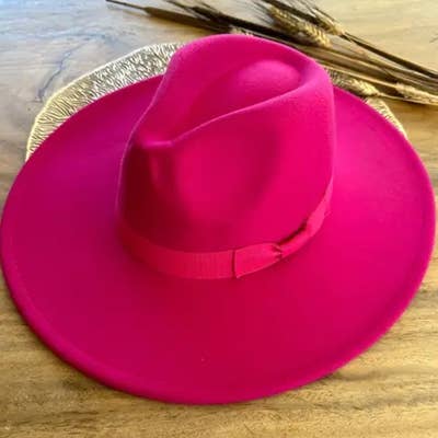 Vegan Felt Panama Hat W/Ribbon