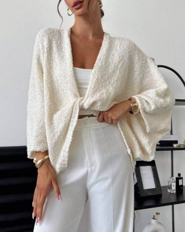 Janet Crossover V-Neck Cardigan Sweater