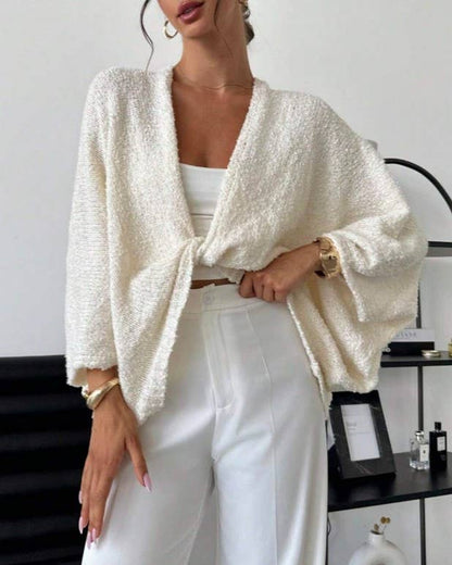 Janet Crossover V-Neck Cardigan Sweater