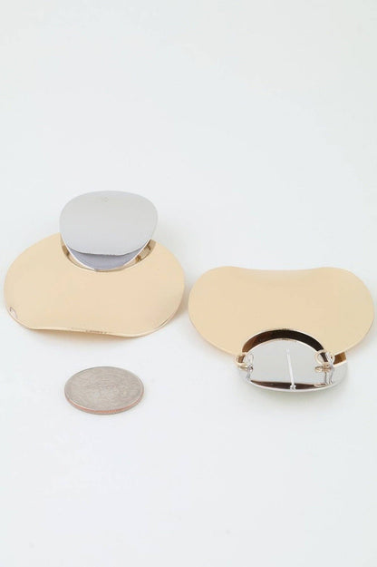 Shiny Minimal Petal Drop Earrings