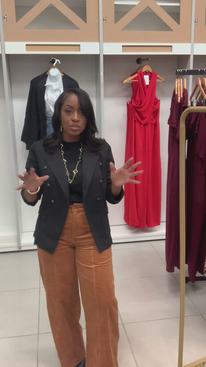 Zanai Corduroy Wide Leg Pants