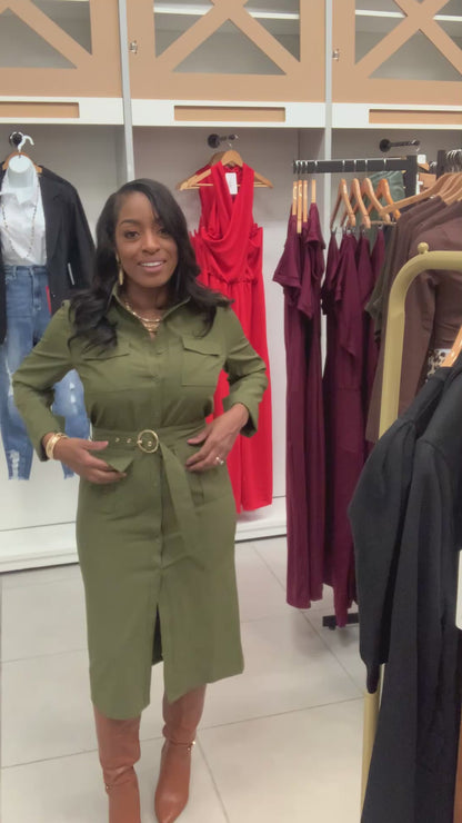 Tianna Cargo Belted Dress